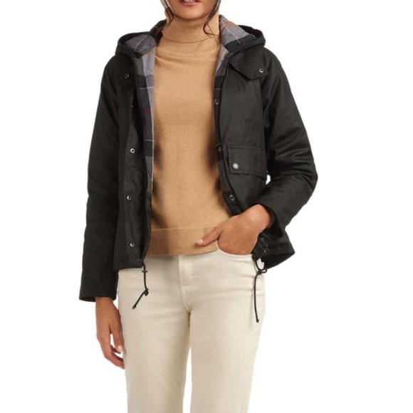 Barbour Jackets & Blazers - Barbour Naver Waxed Hooded Jacket Black 10 NWT